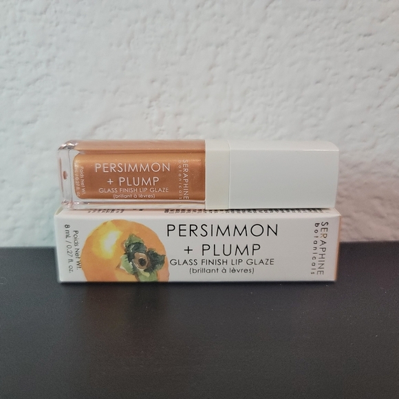 Seraphine Other - Seraphine Botanicals Persimmon + Plump Lip Glaze in Wet Skin
